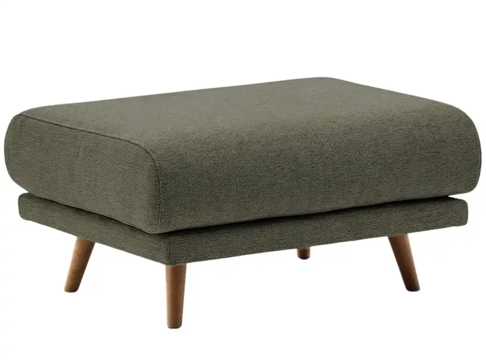 Koupit Online Zelená podnožka Karin 90 x 70 cm s hnědou podnoží