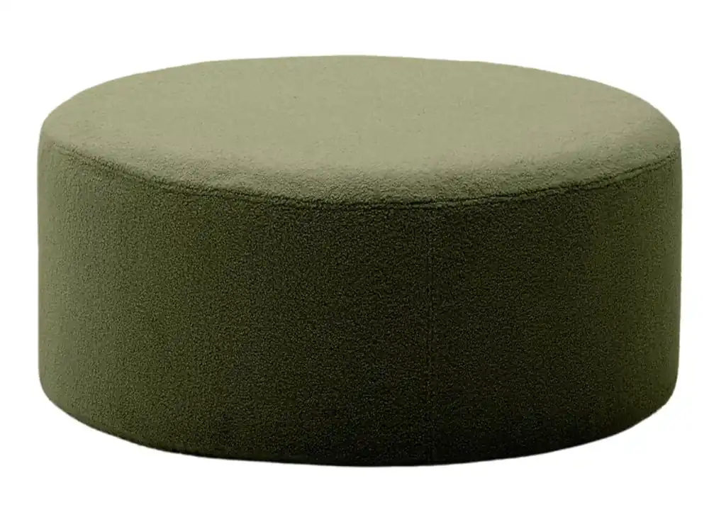 Zelený bouclé taburet Kave Home Kaeli 90 cm Nízká Cena