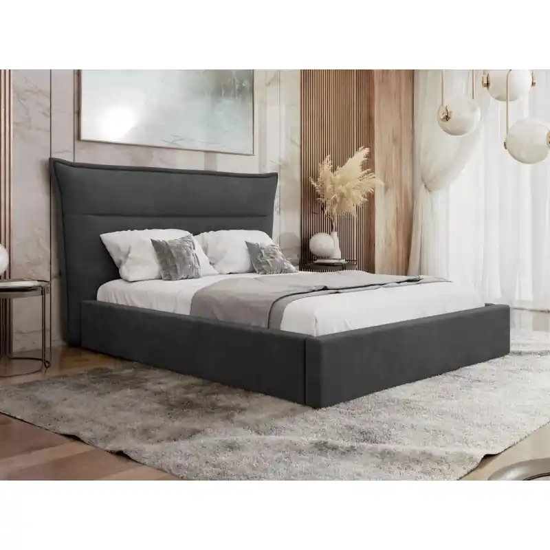 Manželská postel s úložným prostorem 180x200 BUNIA - šedá Tovární Cena