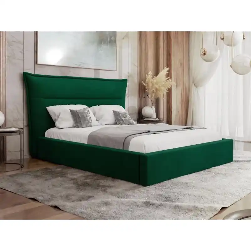 Manželská postel s úložným prostorem 160x200 BUNIA - zelená Omezená Nabídka