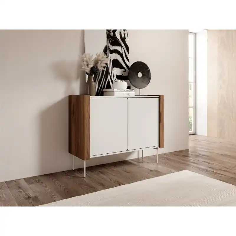 Komoda s dvířky LIA - ořech / kašmír Vrácení Zdarma