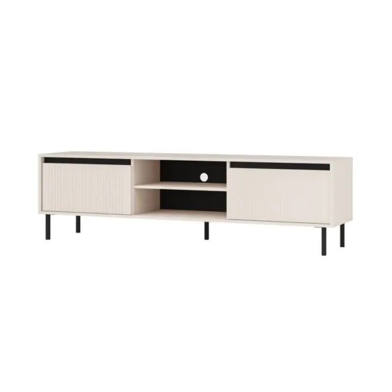 Televizní stolek TIRIL - béžový / černý Nejlepší Cena