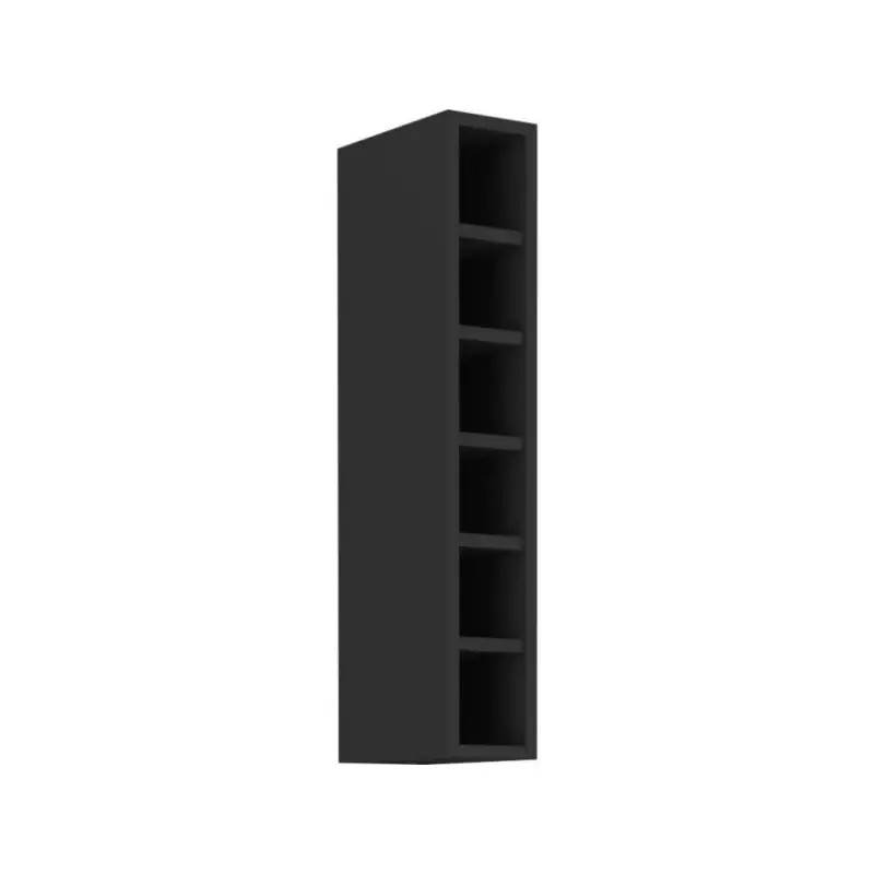 Koupit Online Vysoká horní skříňka TOVA - šířka 15 cm, černá