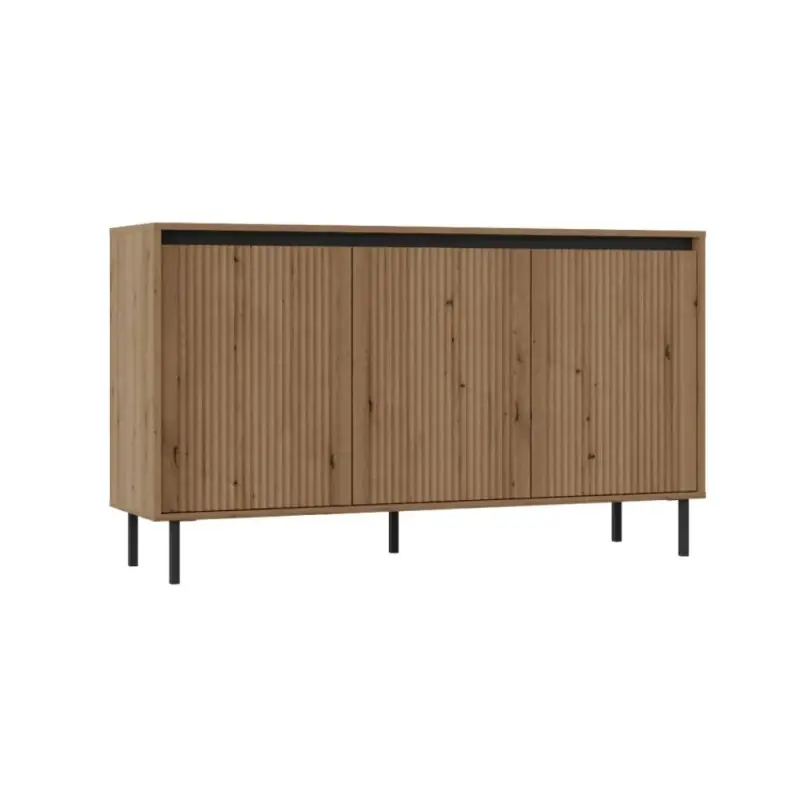 Must-Have Třídveřová komoda TIRIL - dub evoke / černá
