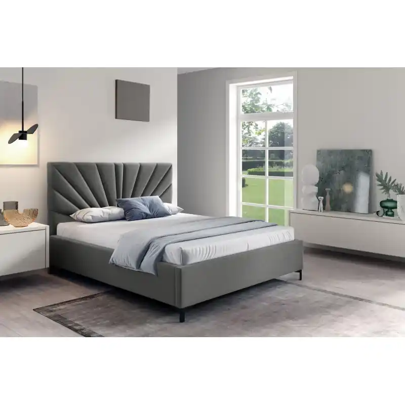 Čalouněná postel 180x200 ODETA 8 - šedá Výprodej