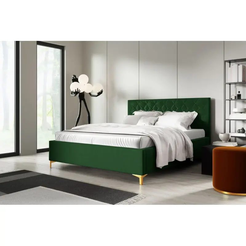 Čalouněná postel 180x200 ODETA 2 - láhvově zelená Must-Have