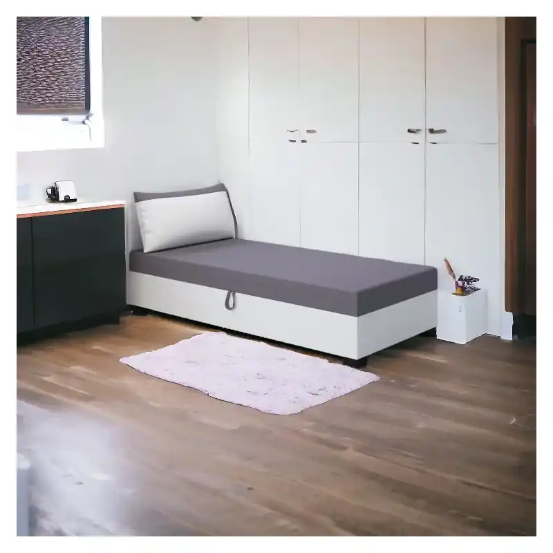Oblíbený Jednolůžková postel 80x195 ZOLI 2 - šedá / bílá