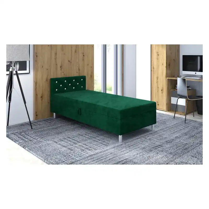 Výprodej Jednolůžková postel 80x195 PIXI 2 - láhvově zelená