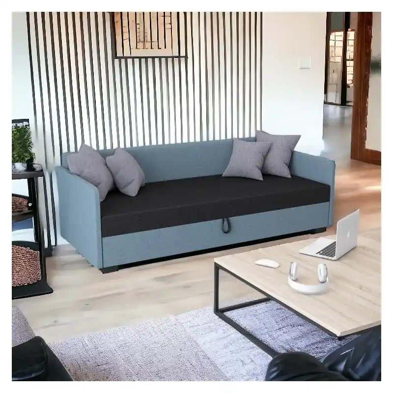 Tovární Cena Jednolůžková postel 120x195 REVA 1 - černá / mátová