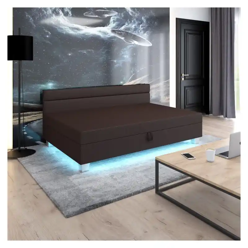 Super Cena Jednolůžková čalouněná postel 100x195 GITA PLUS 2 - tmavá hnědá
