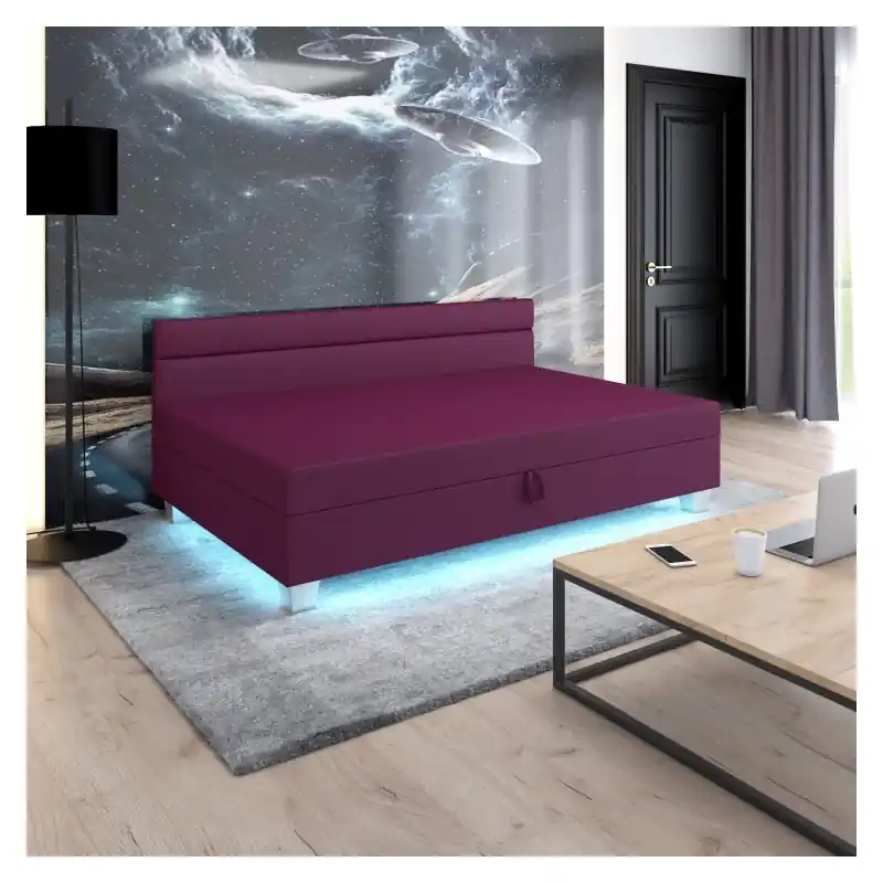 Jednolůžková čalouněná postel 90x195 GITA PLUS 1 - fialová Must-Have