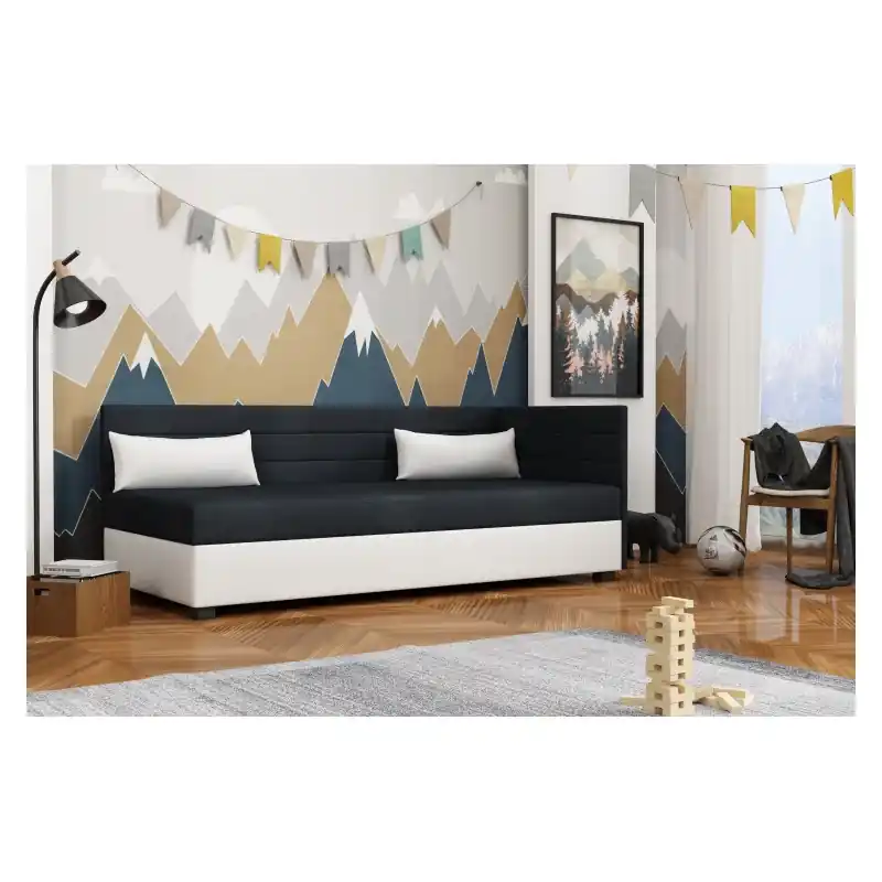 Výhodná Nabídka Jednolůžková postel 80x195 BEATRIS PLUS 1 - černá / krémová