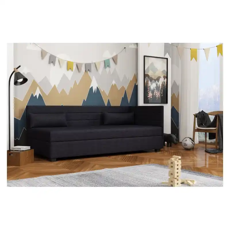 Jednolůžková postel 80x195 BEATRIS PLUS 2 - černá Novinka