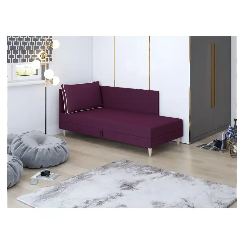 Nízká Cena Čalouněné jednolůžko 100x195 ZORYNA PLUS 2 s úložným prostorem - fialové