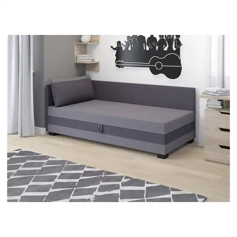 Jednolůžková čalouněná postel 100x195 MIRRY PLUS 2 - šedá / grafitová Doprava Zdarma
