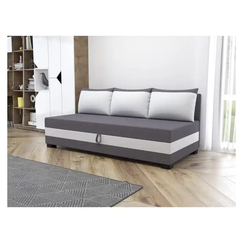 Jen Po Omezenou Doba Jednolůžková čalouněná postel 100x195 MIRRY BIZ 2 - šedá / bílá
