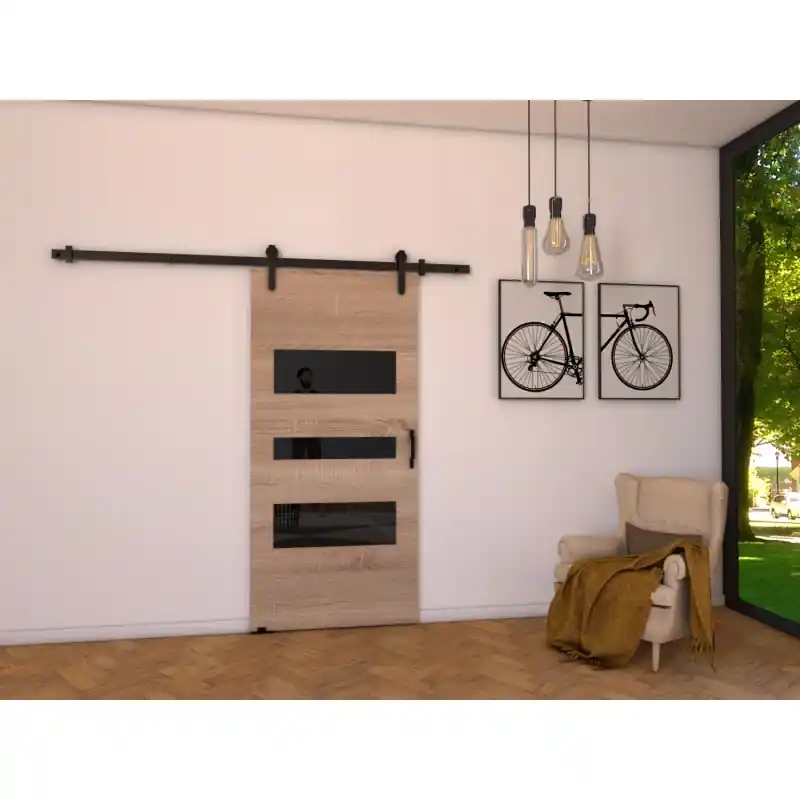 Koupit Online Interiérové dveře na stěnu BUSHLAND 3 - 86 cm, dub sonoma