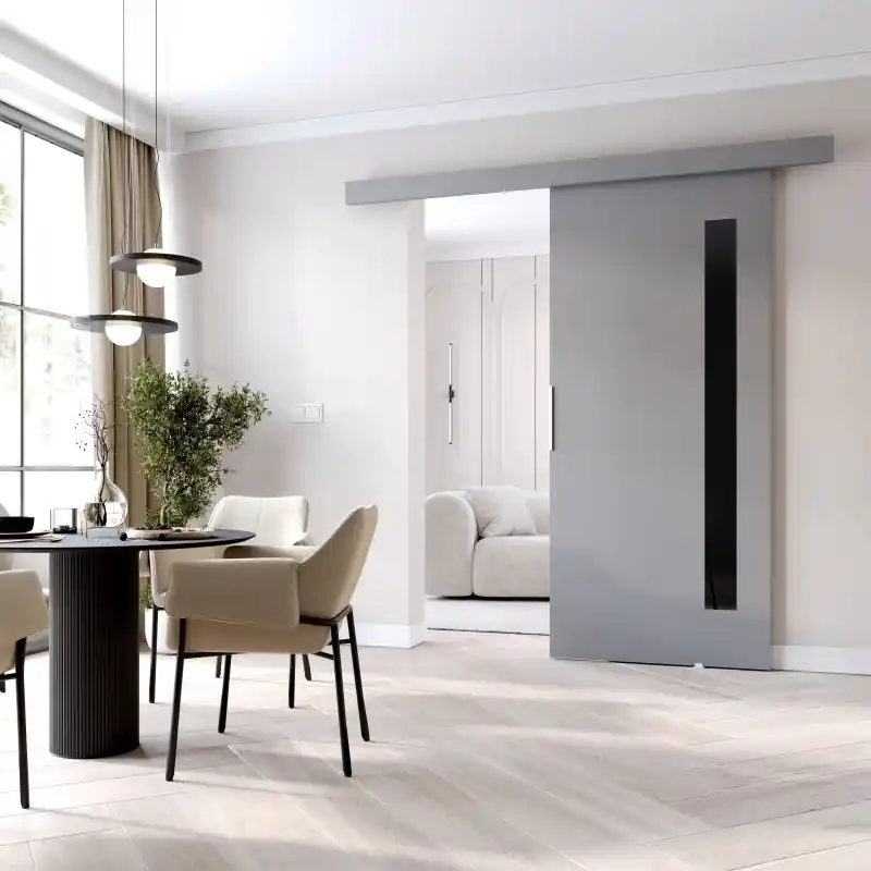 Expresní Doručení Interiérové dveře na stěnu BARRET 7 - 86 cm, šedé