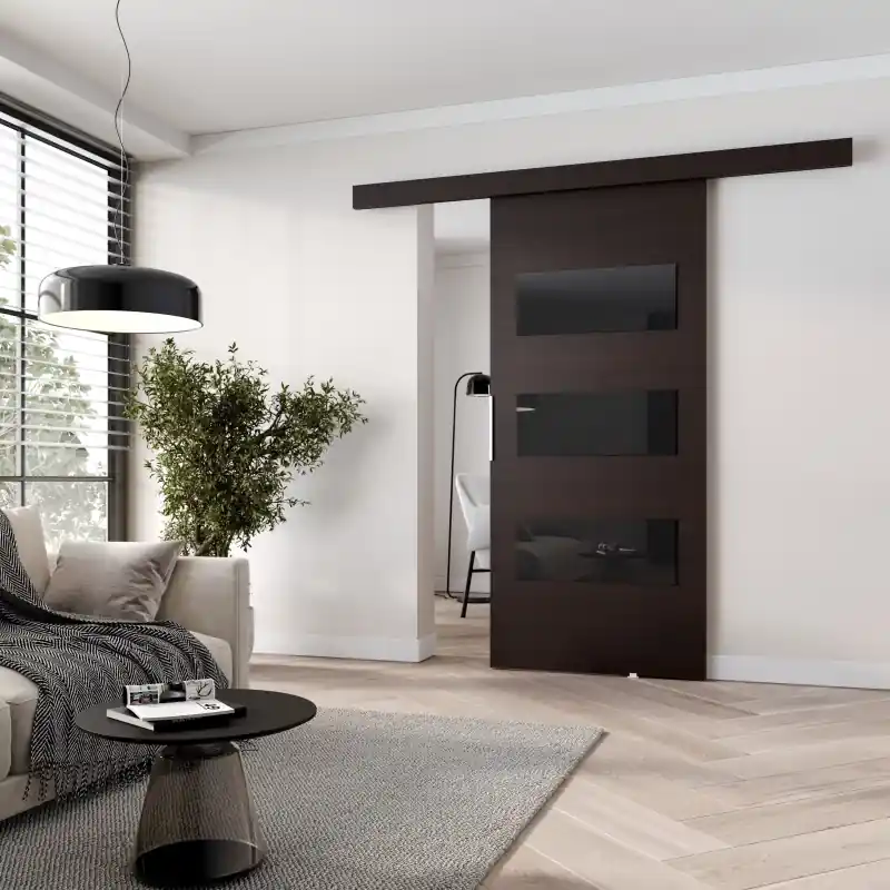 Akce Posuvné dveře na stěnu BARRET 5 - 106 cm, wenge