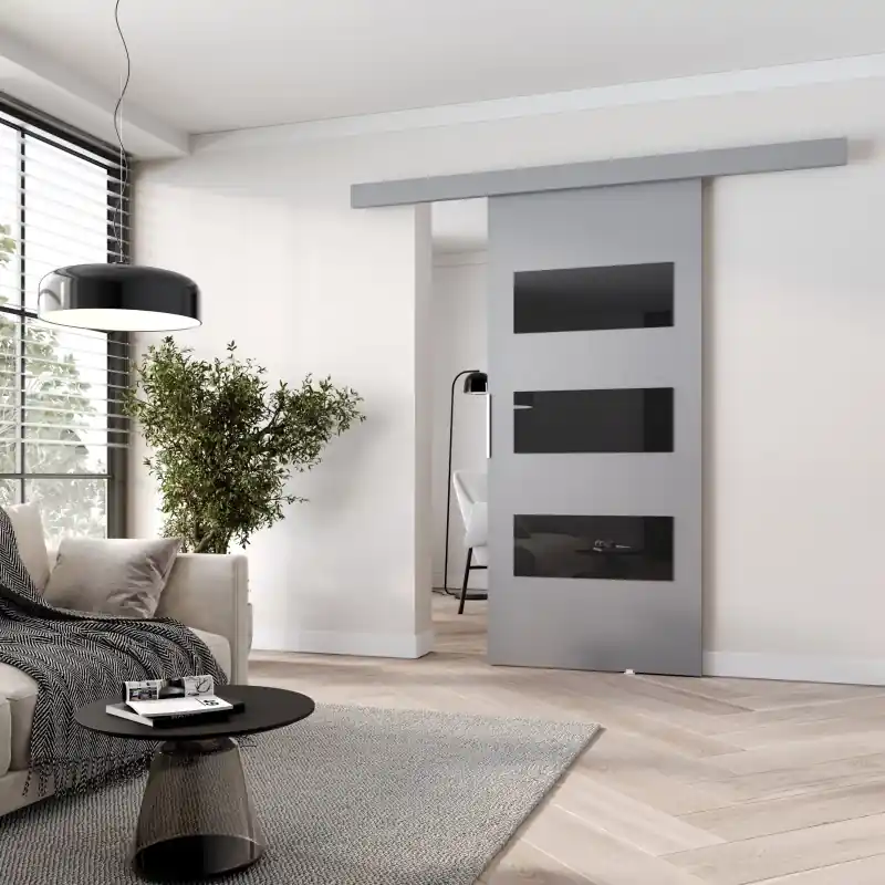 Omezená Nabídka Posuvné dveře na stěnu BARRET 5 - 86 cm, šedé
