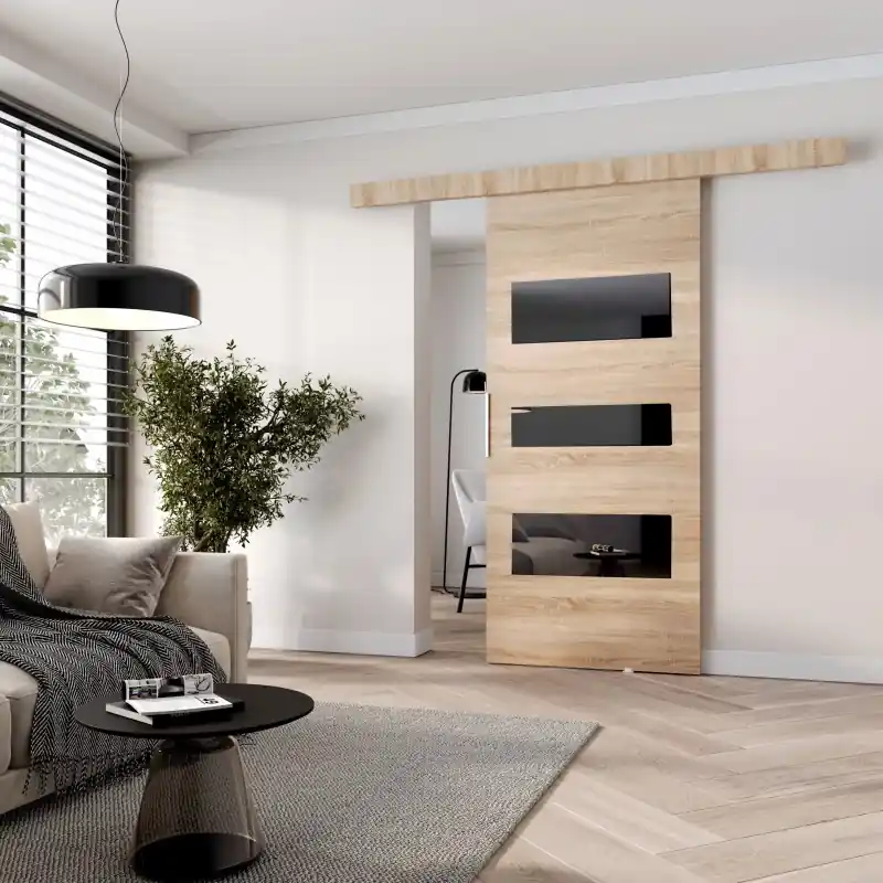 Interiérové dveře na stěnu BARRET 3 - 96 cm, dub sonoma Víkendová Akce