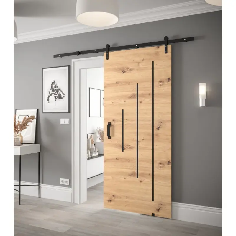 Posuvné dveře s kováním LEONTINA 4 - 90 cm, dub artisan Cenová Bomba