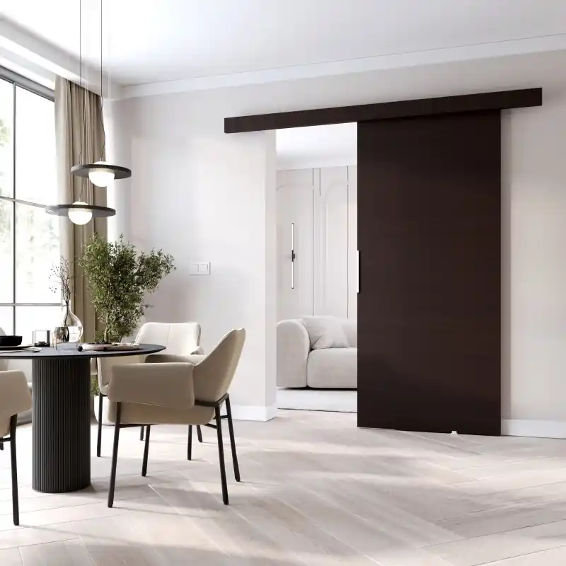 Zlevněný Posuvné dveře na stěnu BARRET 1 - 96 cm, wenge