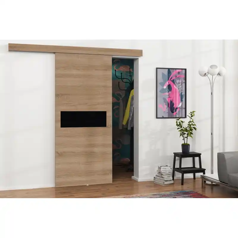 Posuvné interiérové dveře VIGRA 6 - 100 cm, černé / dub sonoma Objednat Nyní
