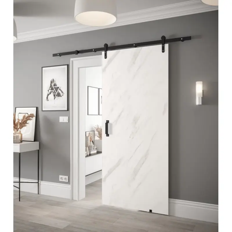 Výhodná Nabídka Posuvné dveře s kováním LEONTINA 1 - 90 cm, bílý mramor