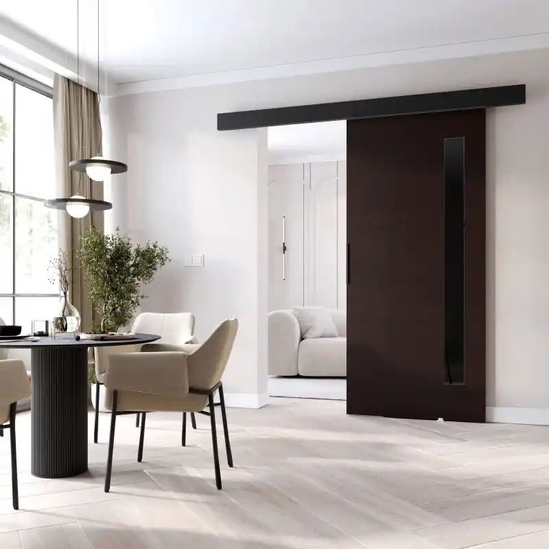 Interiérové dveře na stěnu BARRET 17 - 86 cm, wenge / černé Nakupujte Hned