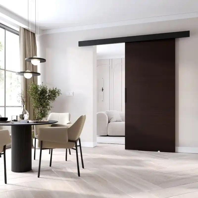 Levný Posuvné dveře do interiéru BARRET 11 - 86 cm, wenge / černé